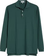 Peter Millar Lyons Heathered Long Sleeve Performance Jersey Polo