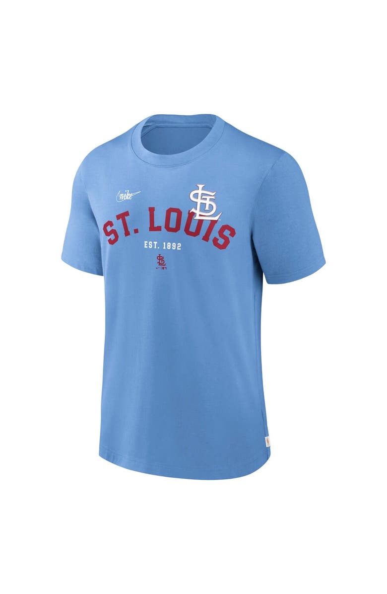 Nike Men's Nike  Light Blue St. Louis Cardinals Cooperstown Collection Rewind Slogan T-Shirt, Alternate, color, 