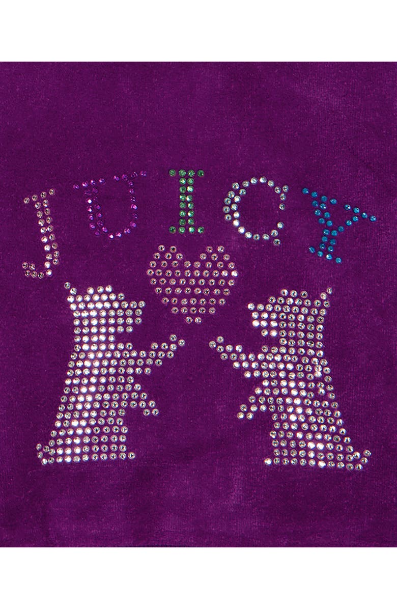 Juicy Couture Kids' Velour Zip Hoodie & Joggers Set, Alternate, color, Amethyst