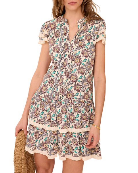 Soft Petal Ruffle Mini Dress