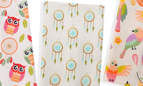 Tiramisu 3-piece Kitchen Towel Set In Multi