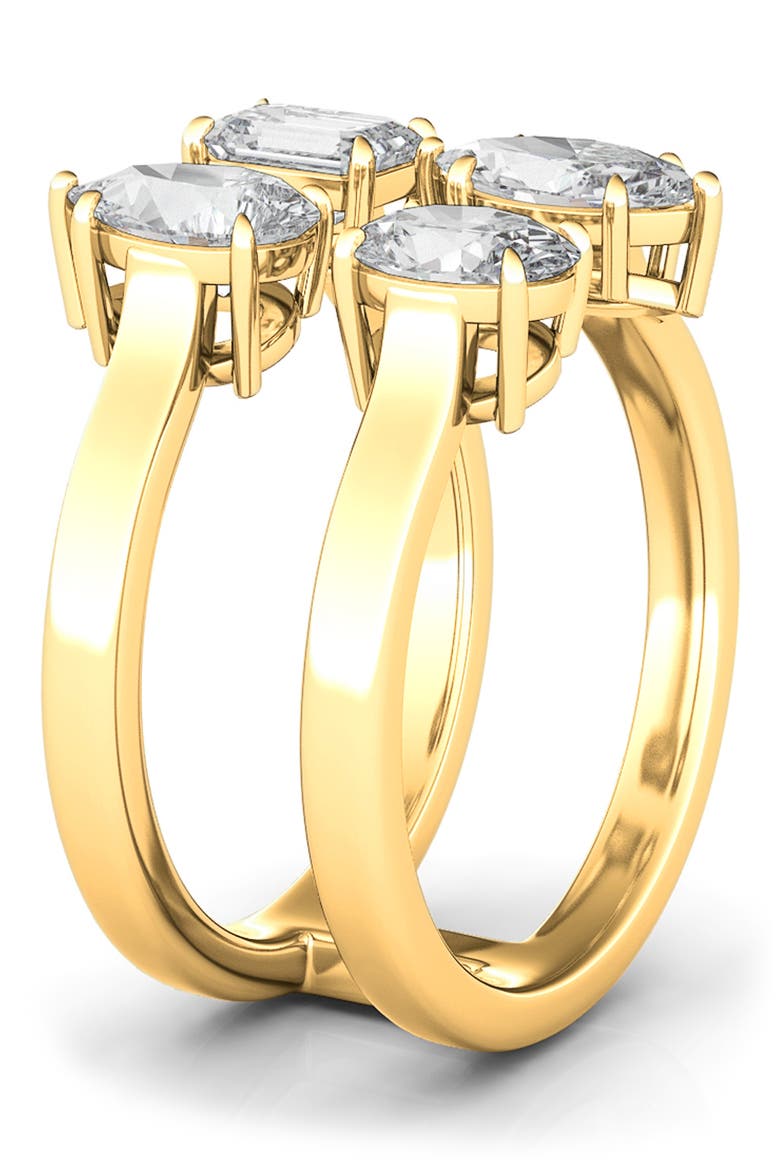 Fancy 4-Stone Lab Created Diamond Ring, Alternate, color, 18K YELLOW GOLD
