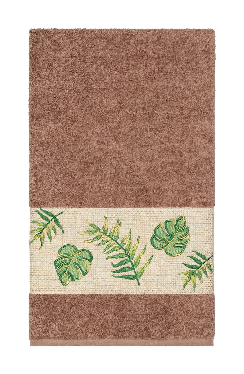 Linum Home Textiles Zoe Embellished Bath Towel - Latte, Main, color, Latte