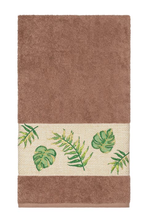 Zoe Embellished Bath Towel - Latte