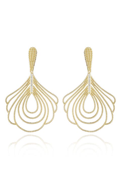 Topaz Bubble Texture Drop Earrings