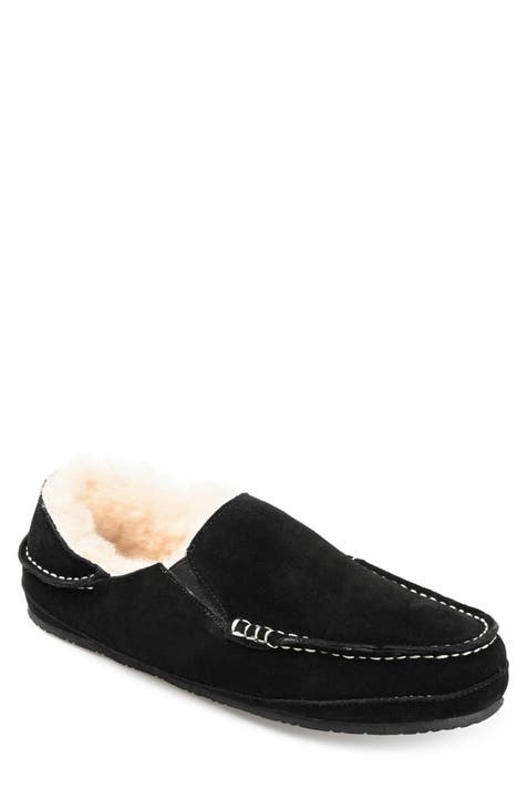 Solace Genuine Shearling Lined Suede Slipper (Men)