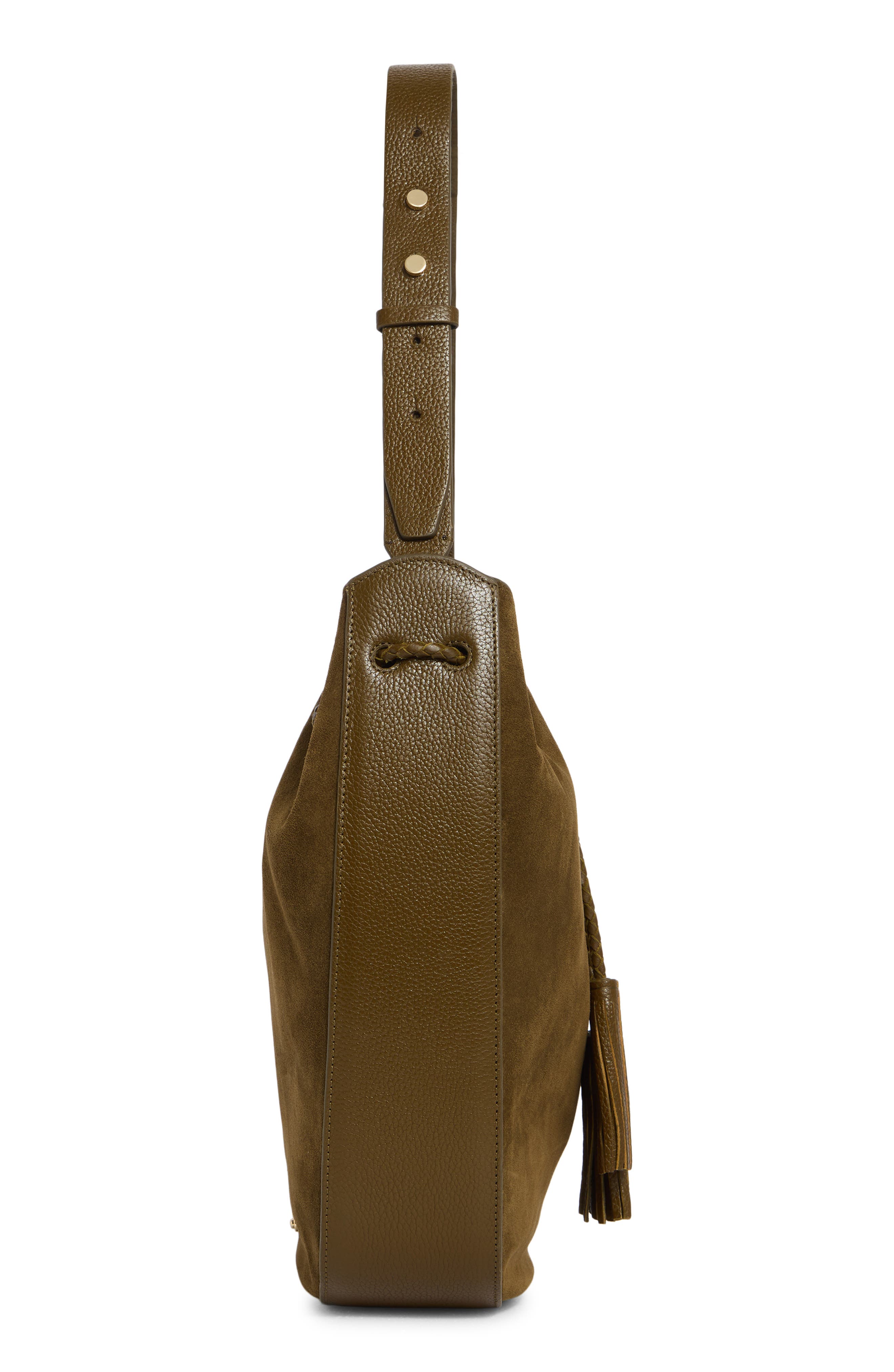 Lulu Suede Crossbody Bag, Alternate, color, JUNGLE