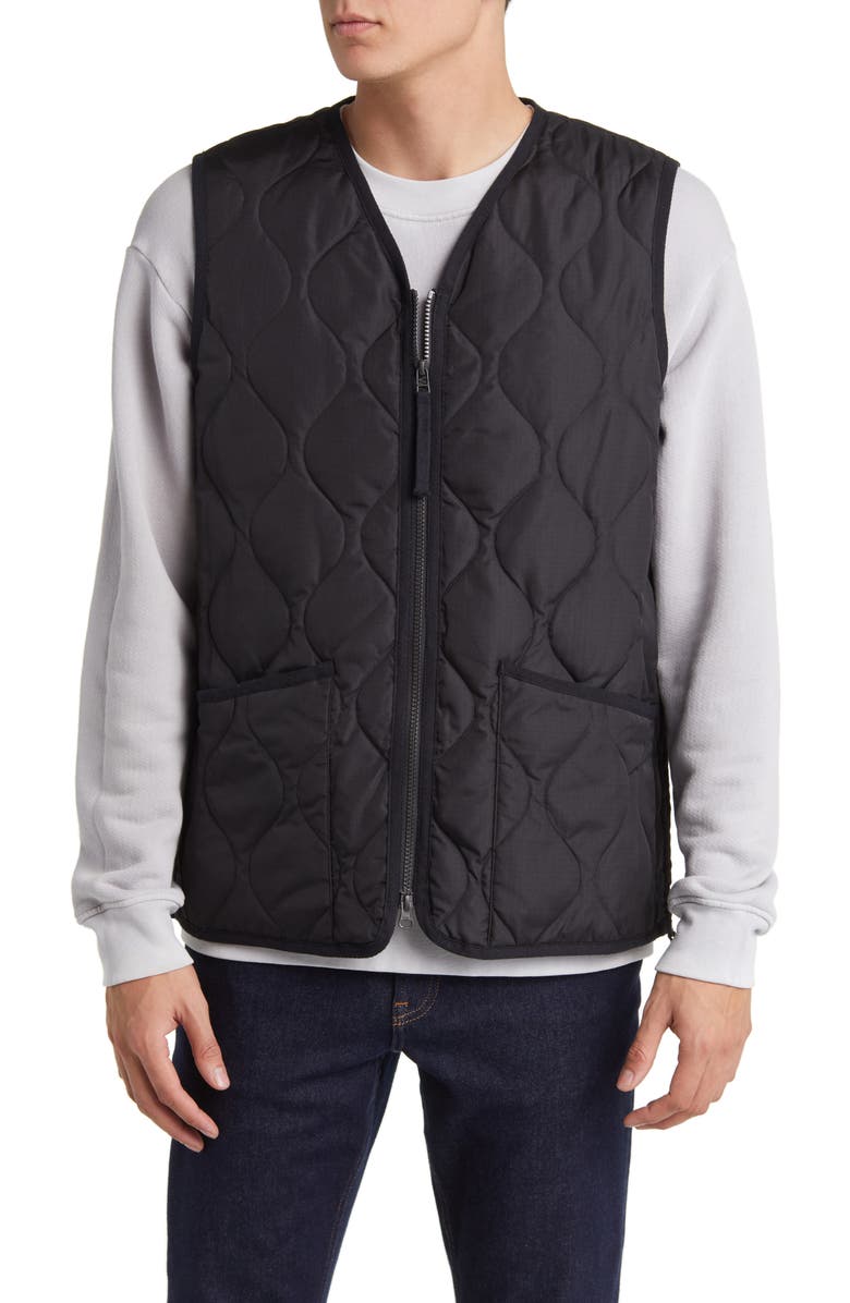 TAION Military Onion Quilt Water Repellent 800 Fill Power Down Vest, Alternate, color, Black