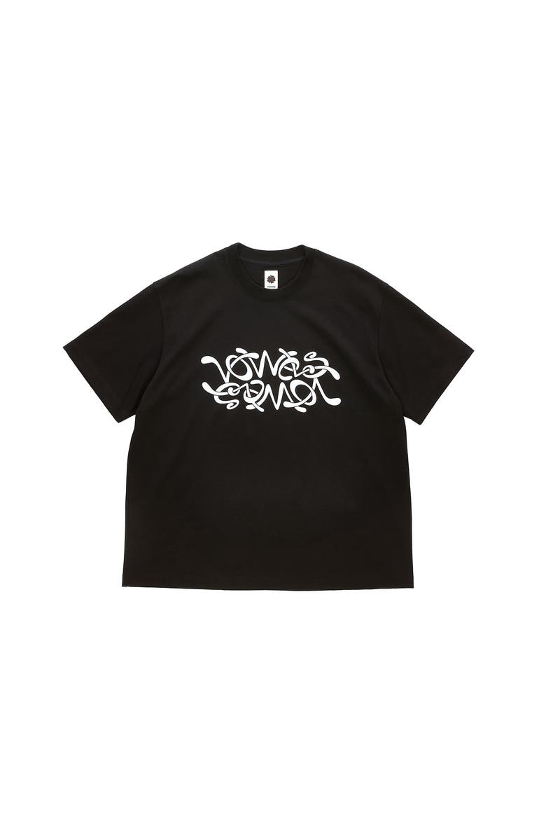 vowels Double Scribble Tee, Main, color, Black