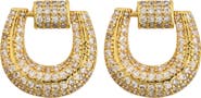 Panacea Pavé Cubic Zirconia Doorknocker Earrings
