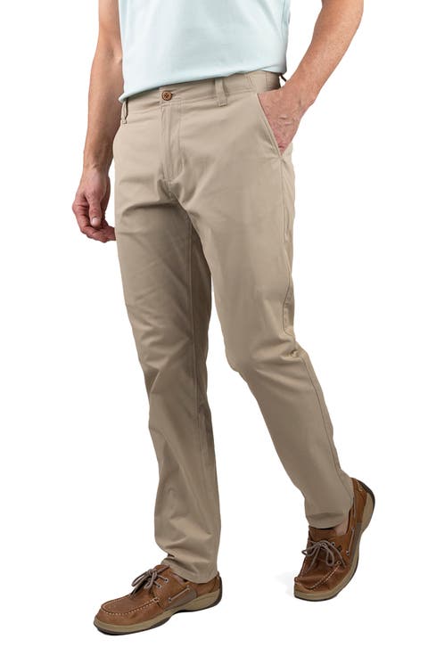 Straight Leg Stretch Cotton Blend Chino Pants