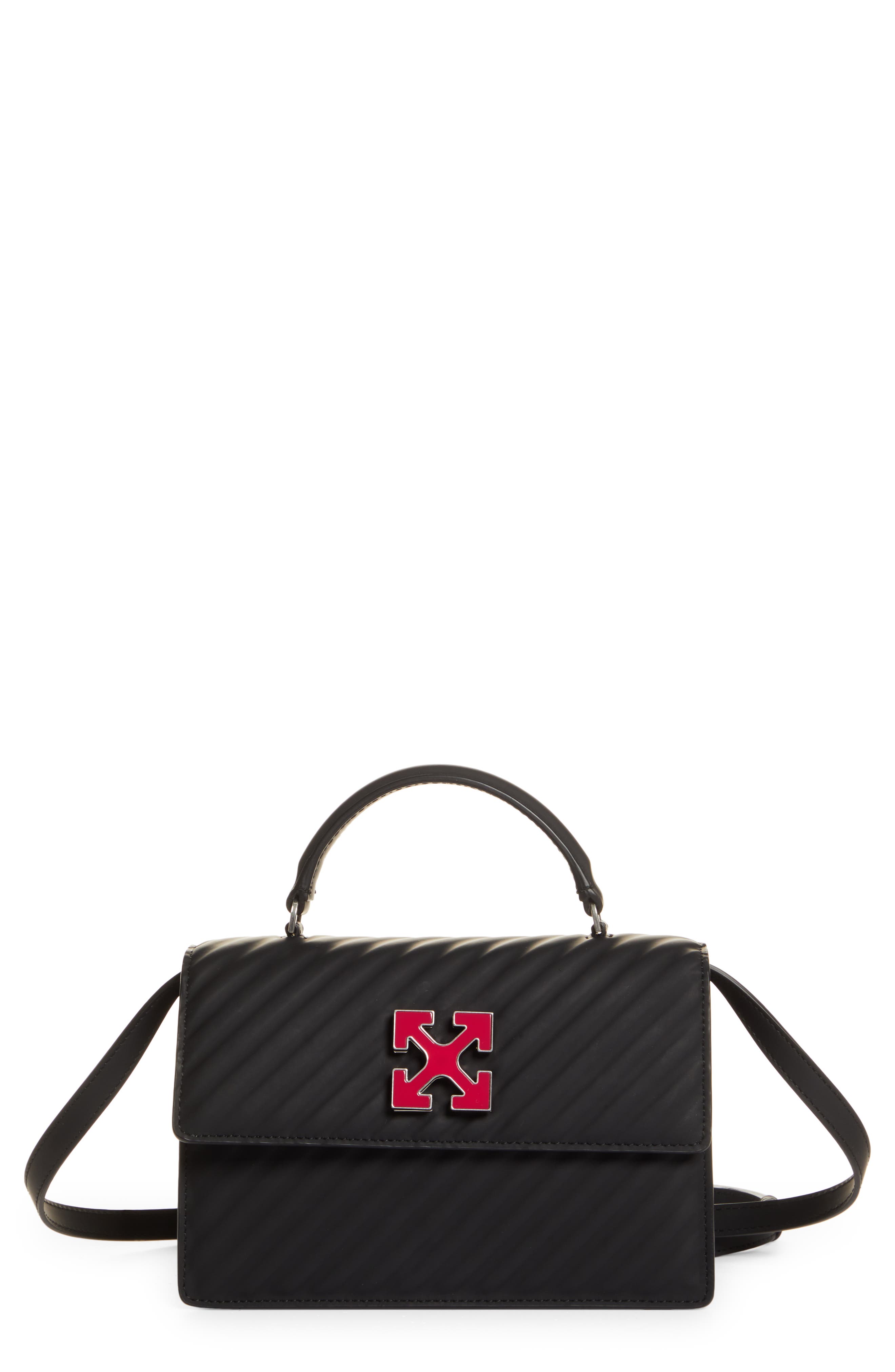 Off-White Jitney 2.0 Leather Shoulder Bag, Main, color, 