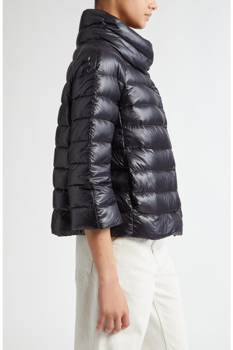 Sofia Iconic Down Crop Puffer Jacket, Alternate, color, BLACK