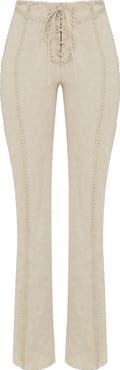 HOUSE OF CB Amara Lace-Up Faux Suede Trousers