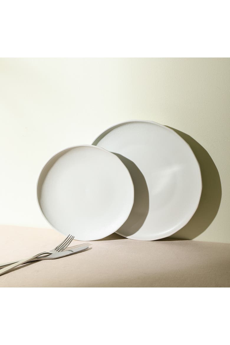 Rio Stoneware 4-Piece Dinner Plate Set, Alternate, color, Beige