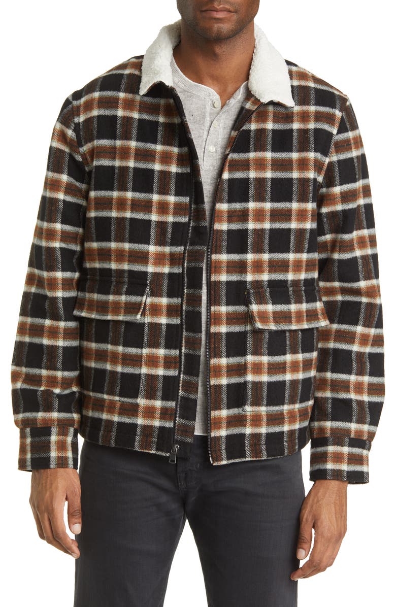 Treasure 
Bond Faux Shearling Lined Chore Coat, Main, color, 