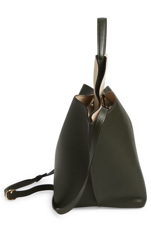 Ree Projects Medium Anne East/west Leather Tote In Green