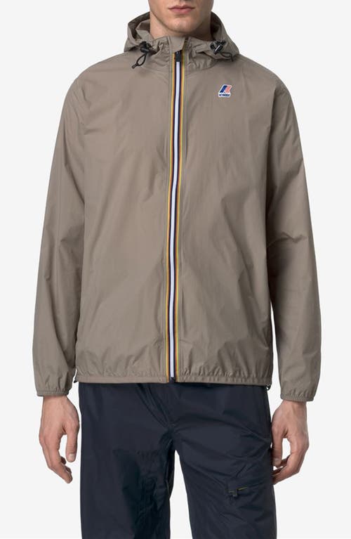 K-way Le Vrai 4.0 Claude Water Repellent Jacket In Beige Taupe