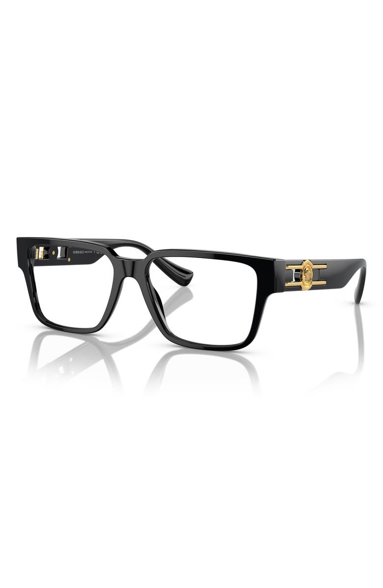 Versace 55mm Rectangular Optical Glasses, Alternate, color, 