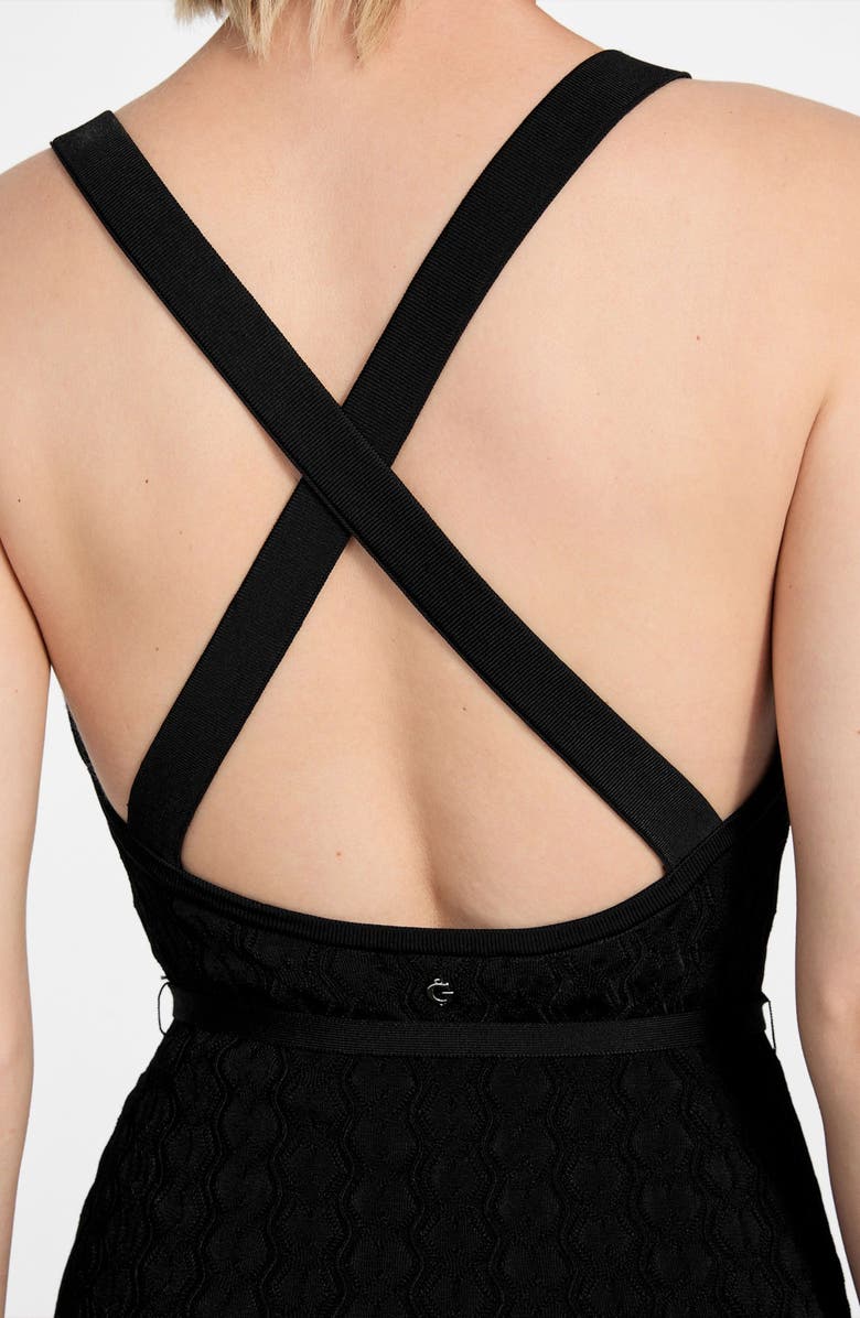 GUESS Silvie Sleeveless Minidress, Alternate, color, Jet Black