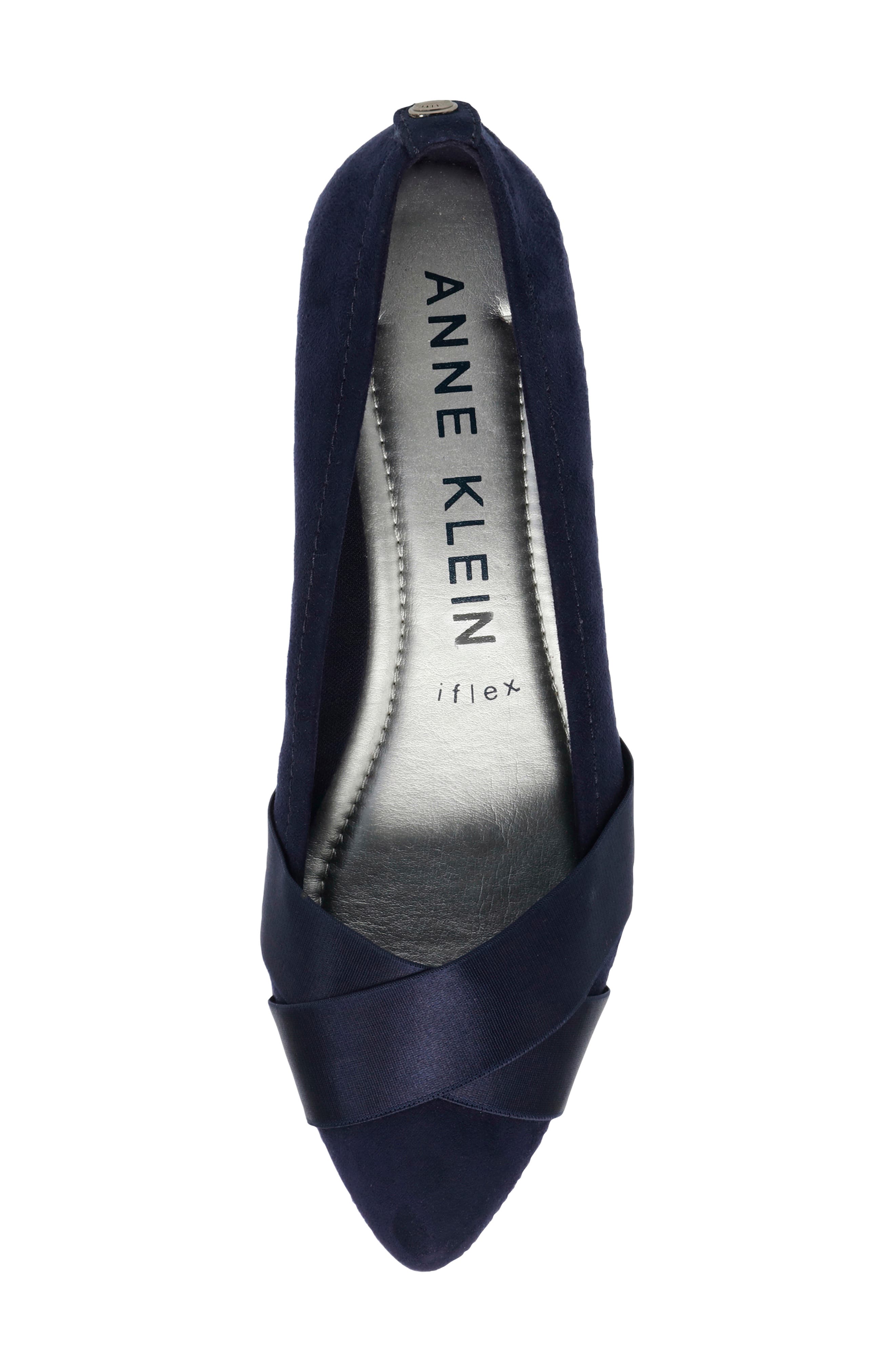 Oalise Pointed Toe Flat, Alternate, color, DARK NAVY/ DARK NAVY FABRIC