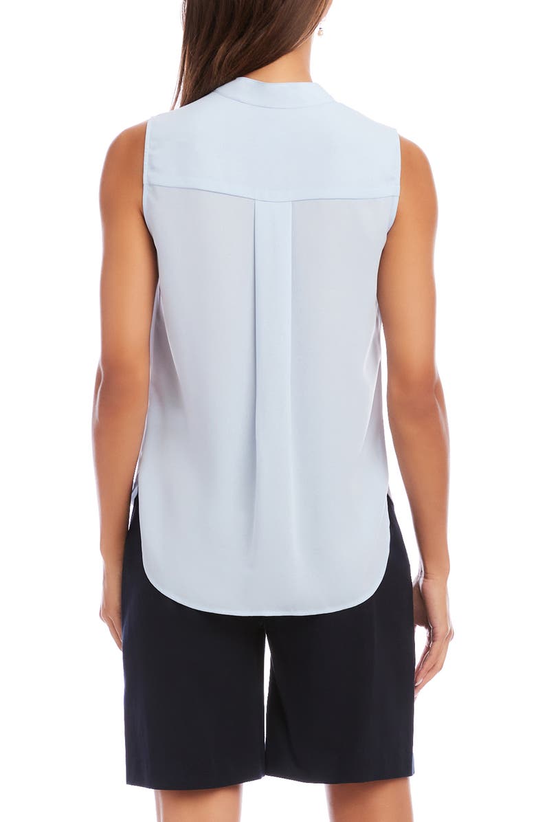 Karen Kane Sleeveless Crepe Top, Alternate, color, Light Blue