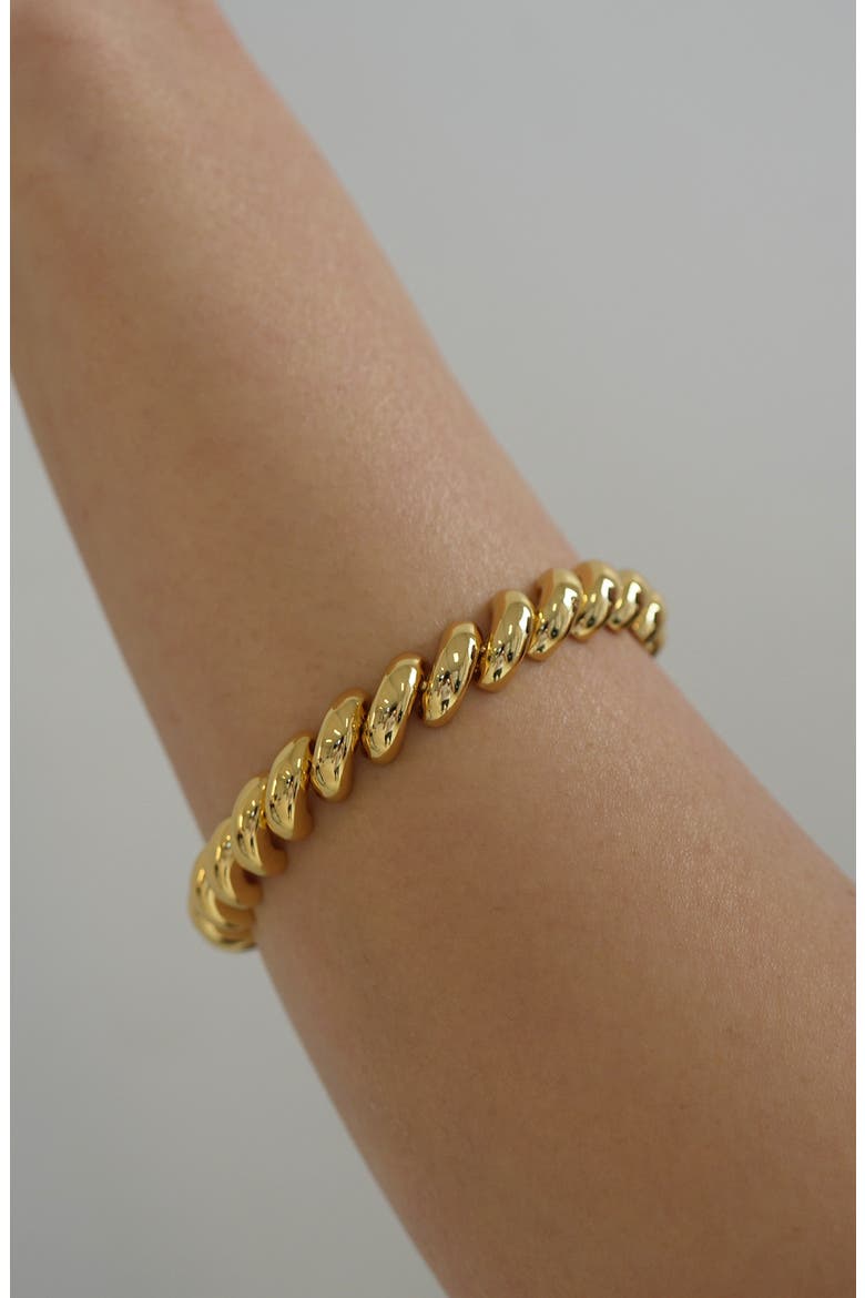 Mini San Marco Chain Bracelet, Alternate, color, GOLD