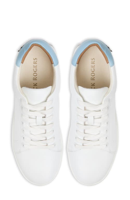 Jack Rogers Marina Low Top Sneaker In White/aqua Sky