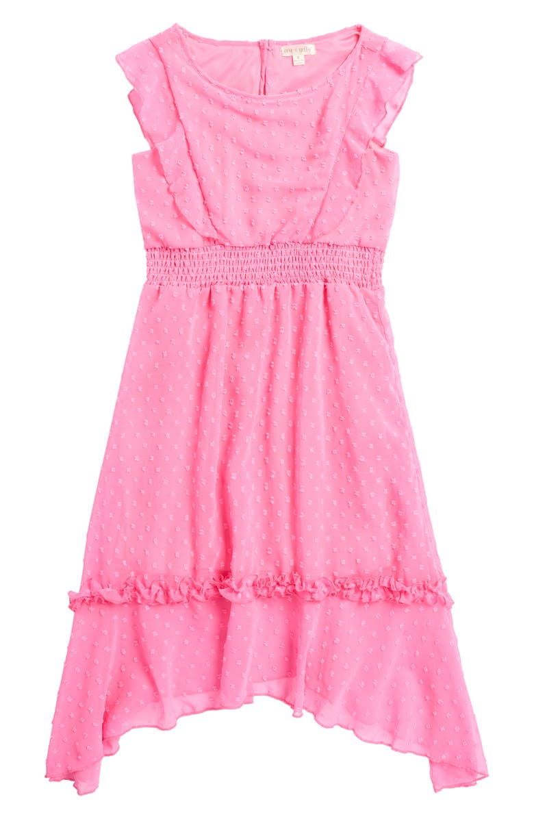 Ava & Yelly Kids' Clip Dot Dress, Main, color, 