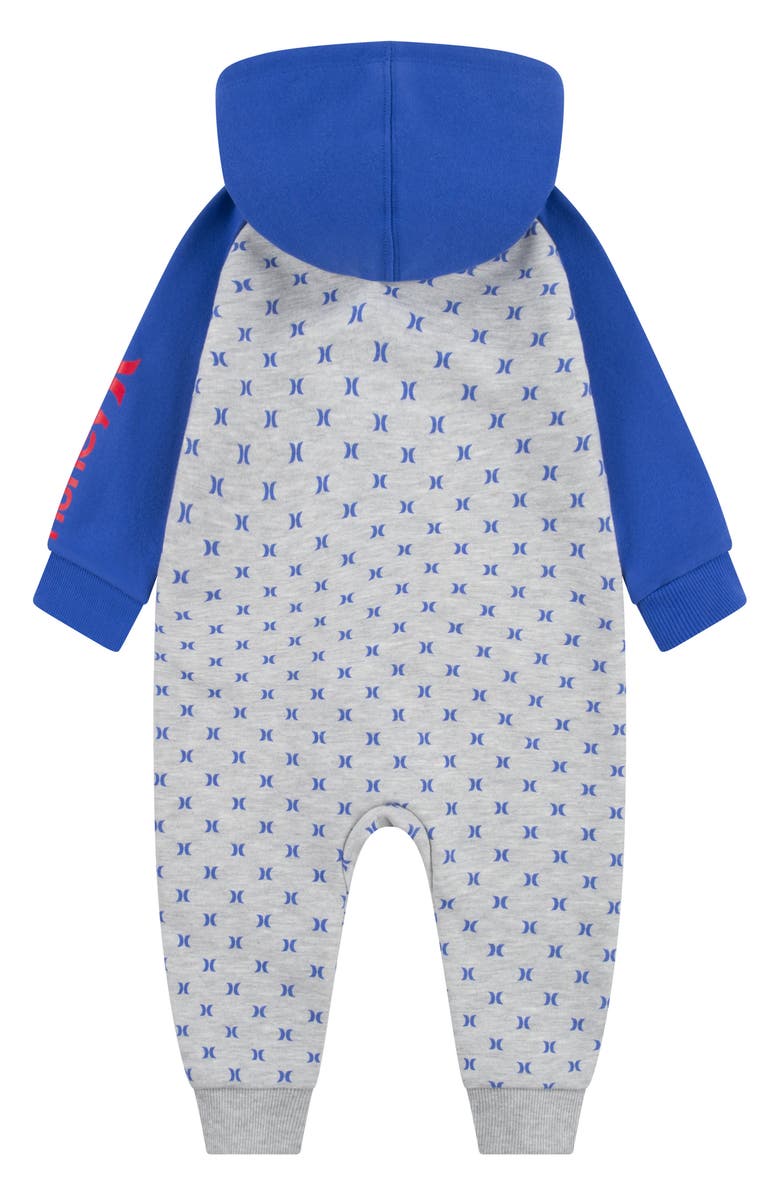 Hurley Fleece Hooded Coverall, Alternate, color, Light Gray Heather