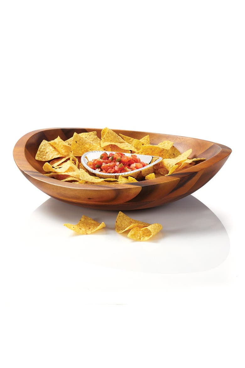'Braid' Chip & Dip Server, Alternate, color, BROWN