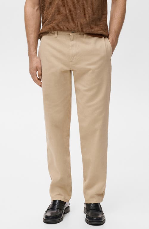 Mango Regular Fit Jeans In Nude