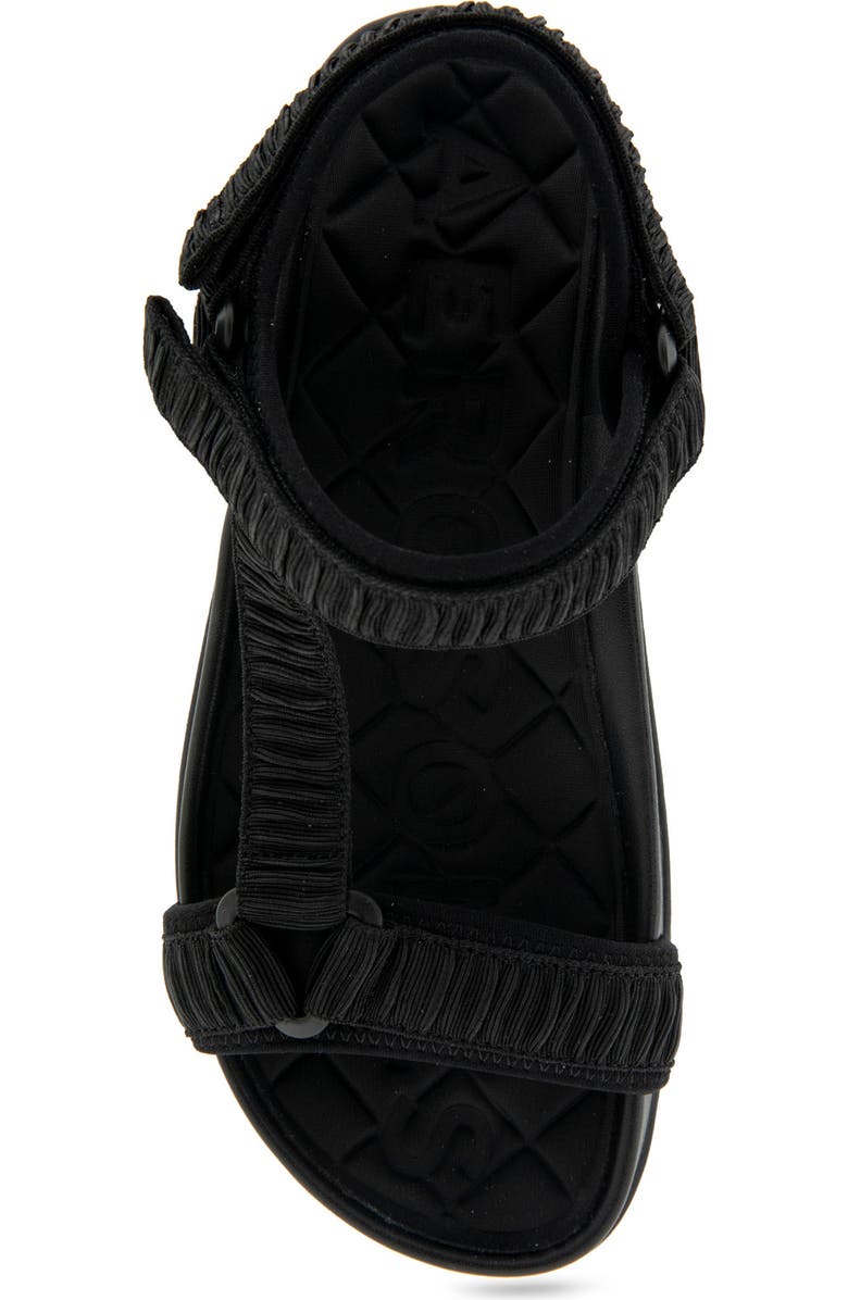 Aerosoles Latoya Flatform Slide Sandal, Alternate, color, Black Rouched Elastic Fabric