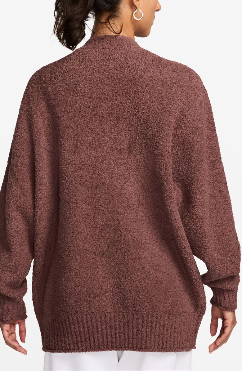 Nike Phoenix Oversize Bouclé Cardigan, Alternate, color, Brown