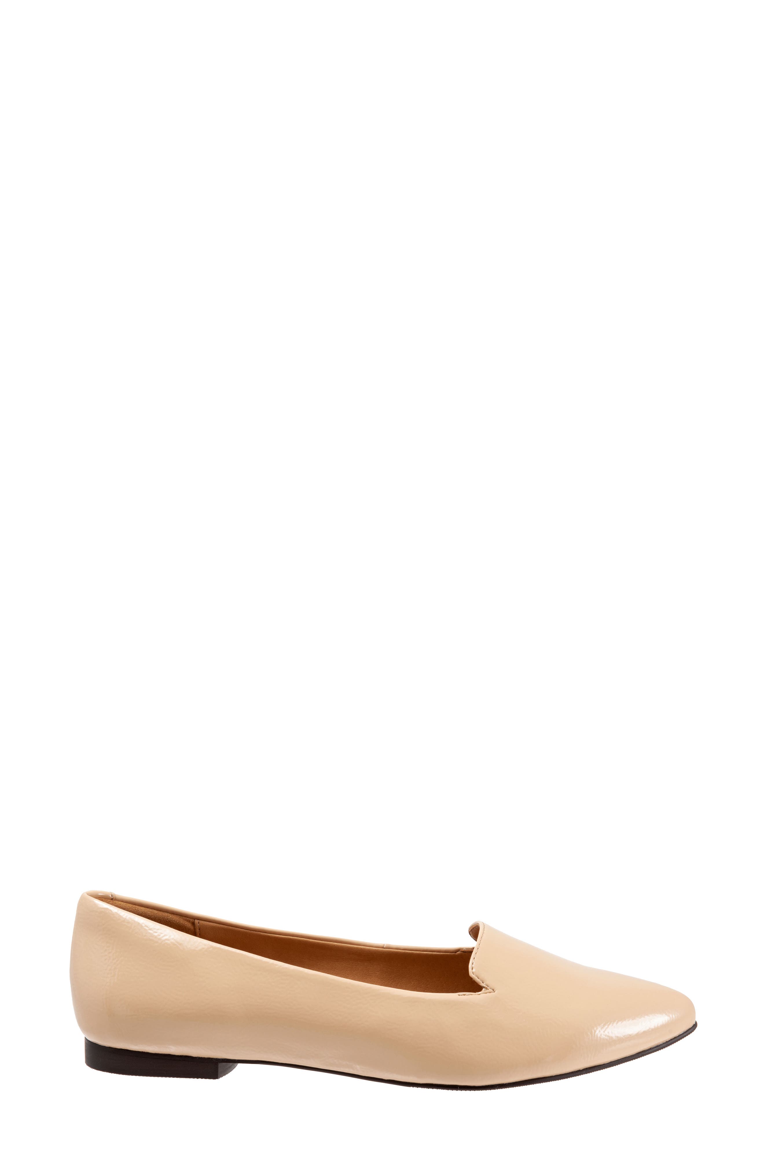 Harlowe Pointed Toe Loafer, Alternate, color, NUDE FAUX LEATHER