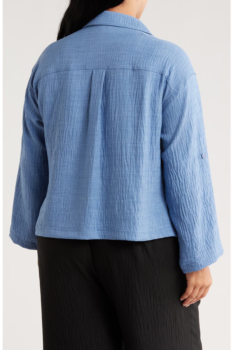 Textured Collared Shirt, Alternate, color, CHAMBRAY