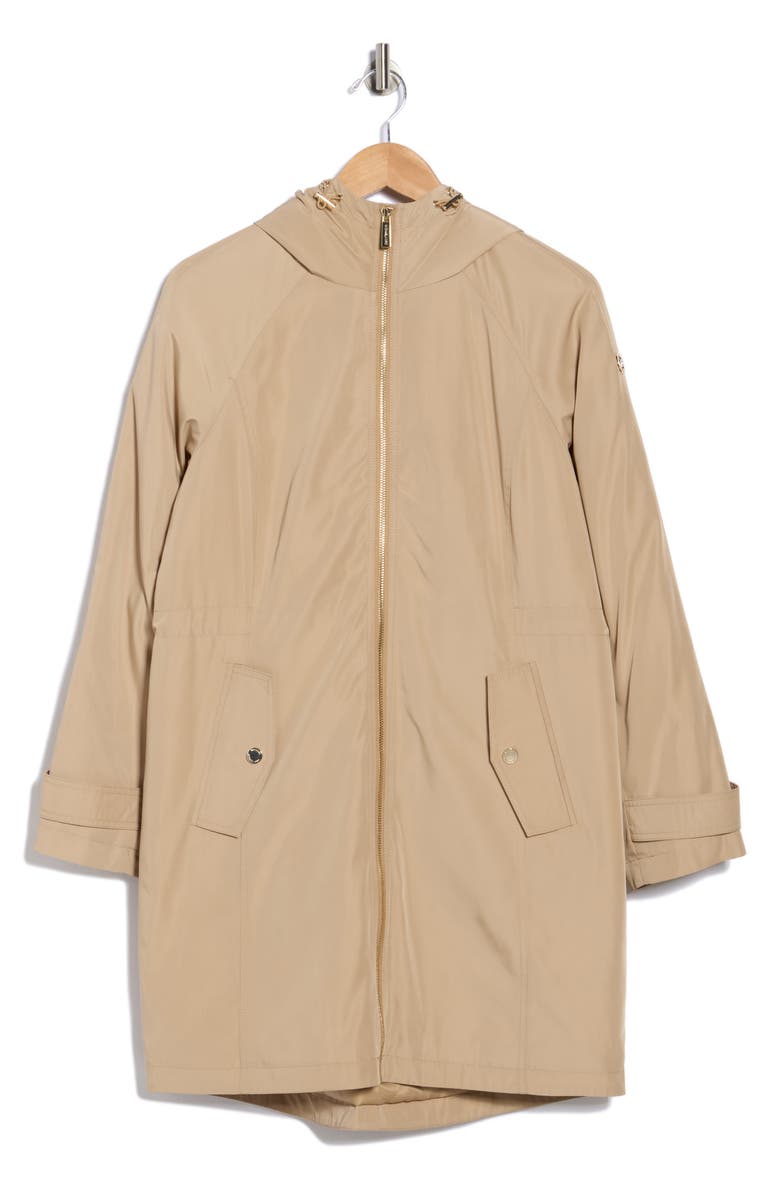 Michael Kors Long Rain Coat, Alternate, color, Khaki
