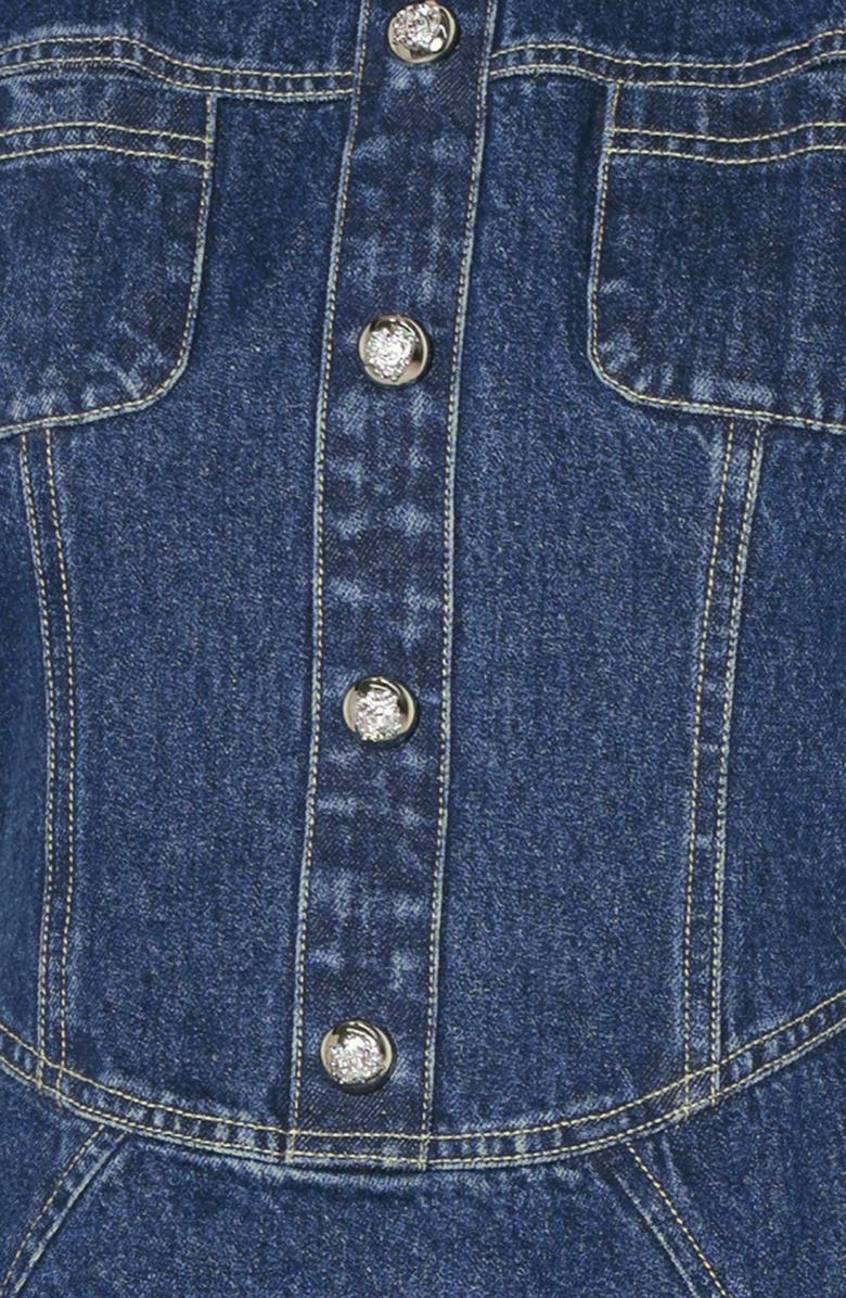 FREEMARKET Denim Halter Minidress, Alternate, color, Indigo Denim