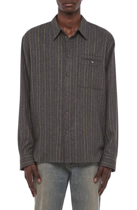 Relaxed Long Sleeve Button Up Shirt