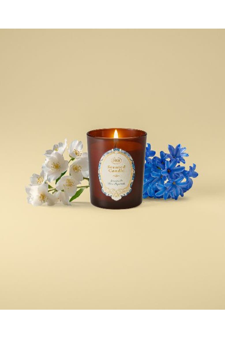 Candle Glass Jasmine & Blue Hyacinth, Alternate, color, Jasmine & Blue Hyacinth