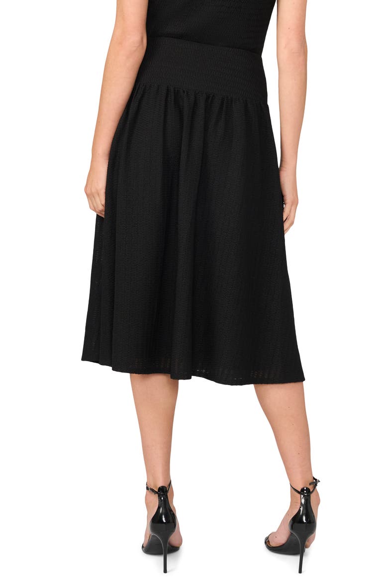 Woven Midi Skirt, Alternate, color, RICH BLACK