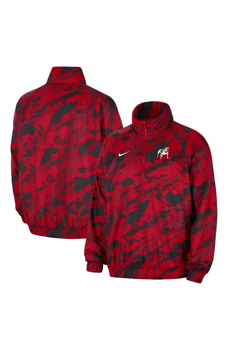 Nike Men's Nike  Red Georgia Bulldogs Anorak Half-Zip Jacket, Main, color, 