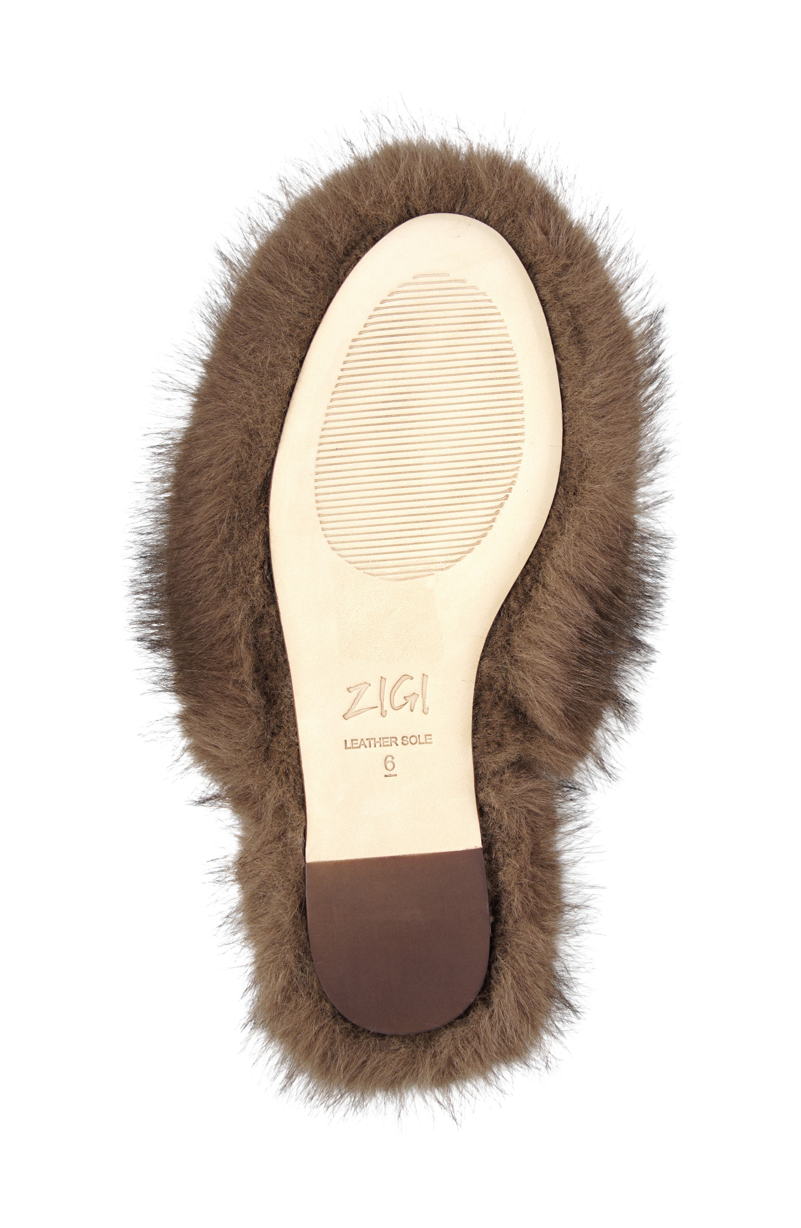 Shera Faux Fur Slipper, Alternate, color, BROWN FAUX