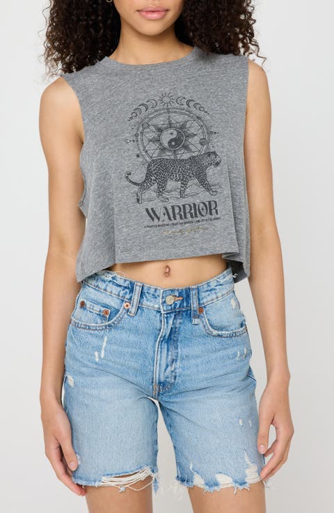 Magnetism Callie Graphic Muscle Tee