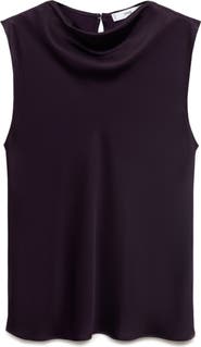 MANGO Mart Drape Neck Top