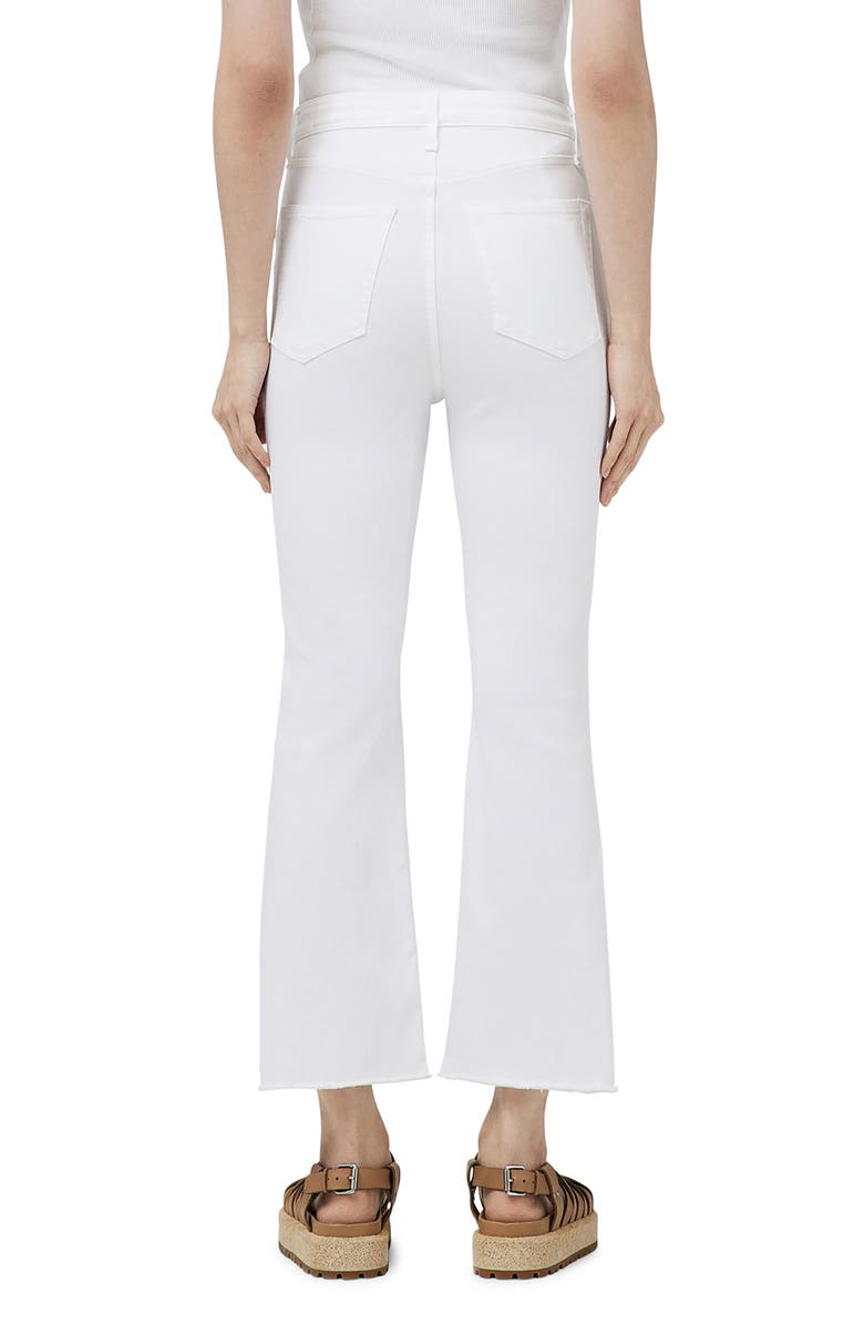 rag & bone Casey Exposed Button High Waist Ankle Flare Jeans, Alternate, color, Opticwht