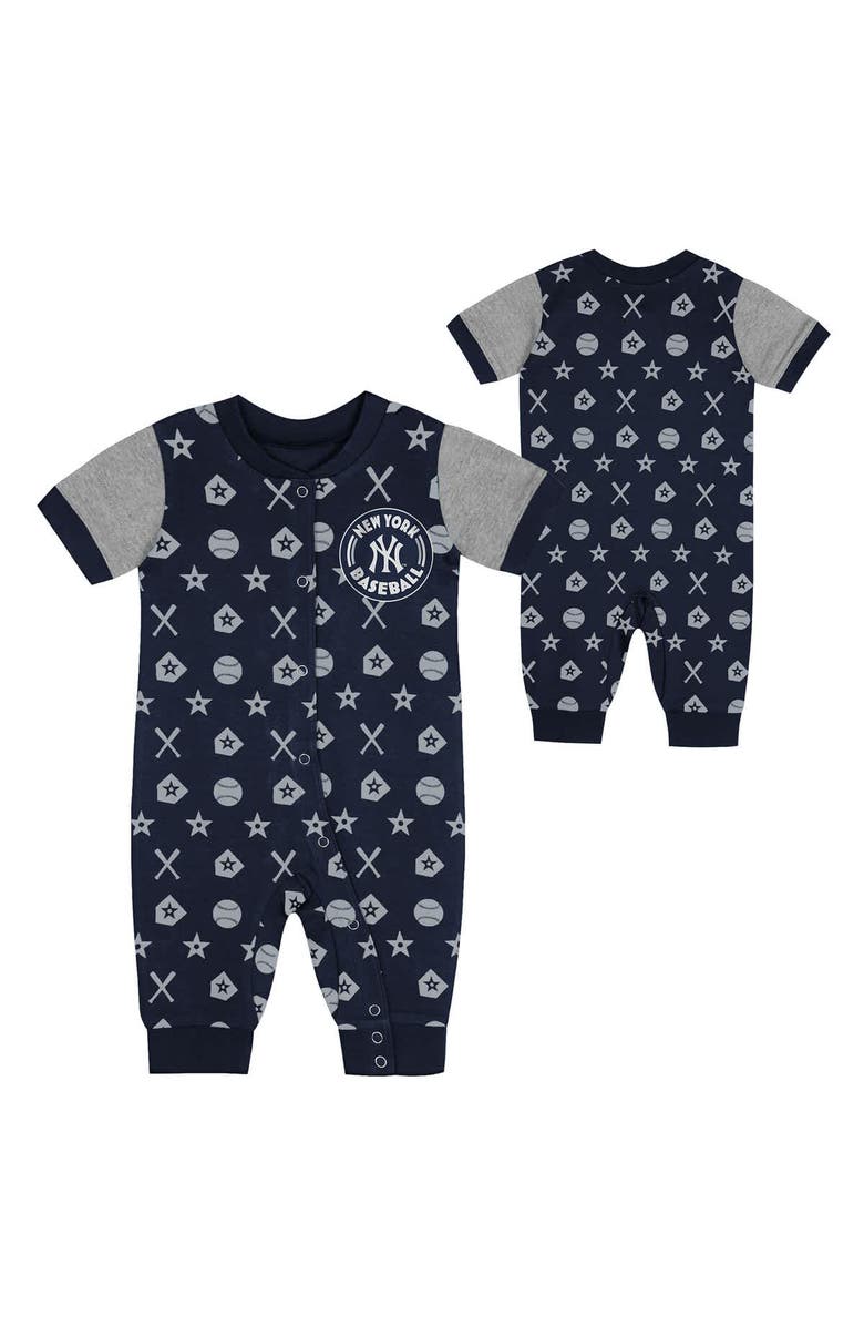 Outerstuff Infant Navy New York Yankees Full-Snap Coverall Bodysuit, Main, color,