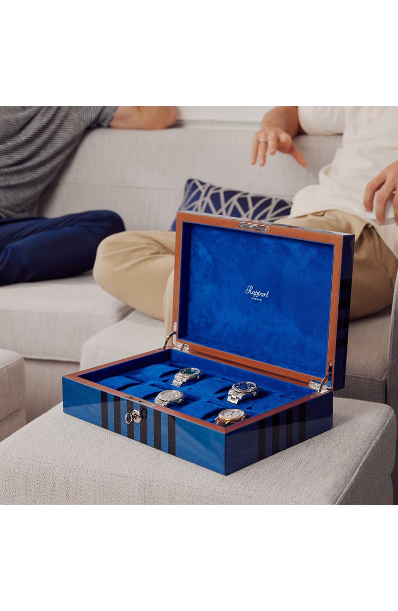 Rapport London LABYRINTH TEN WATCH BOX, Alternate, color, Blue