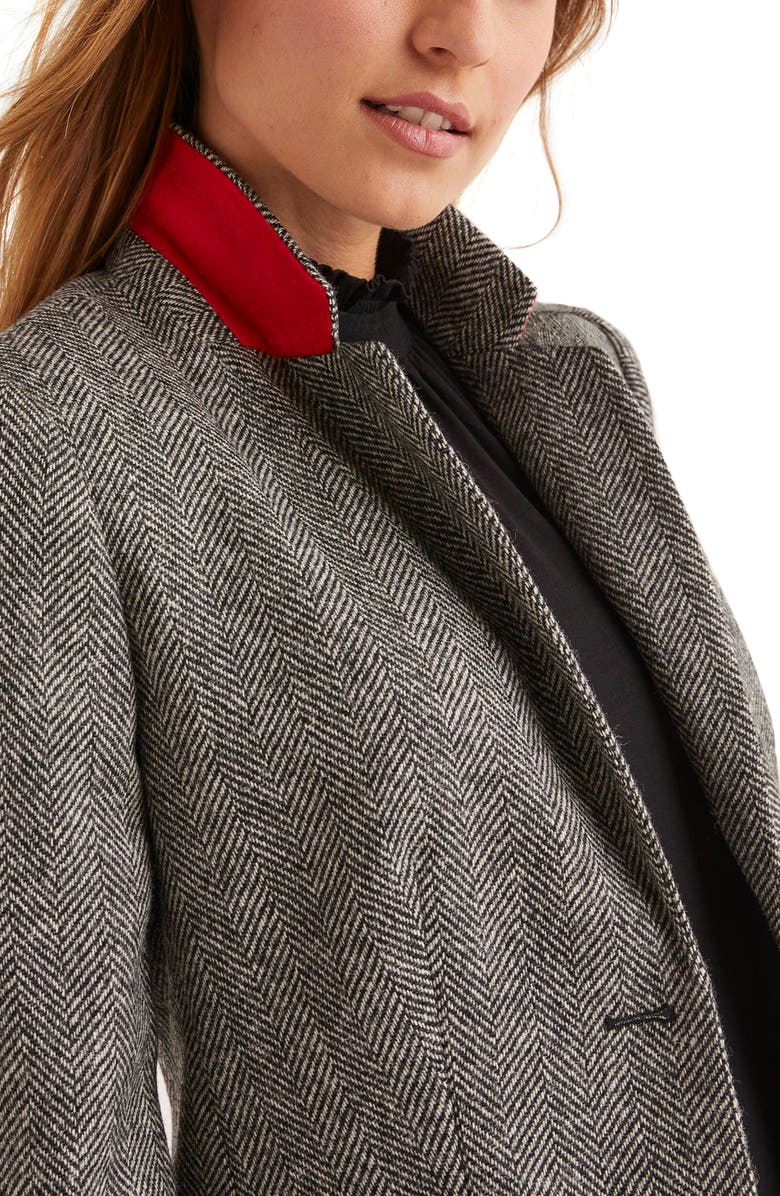 Boden Smyth Herringbone Tweed Wool Blazer, Alternate, color, 