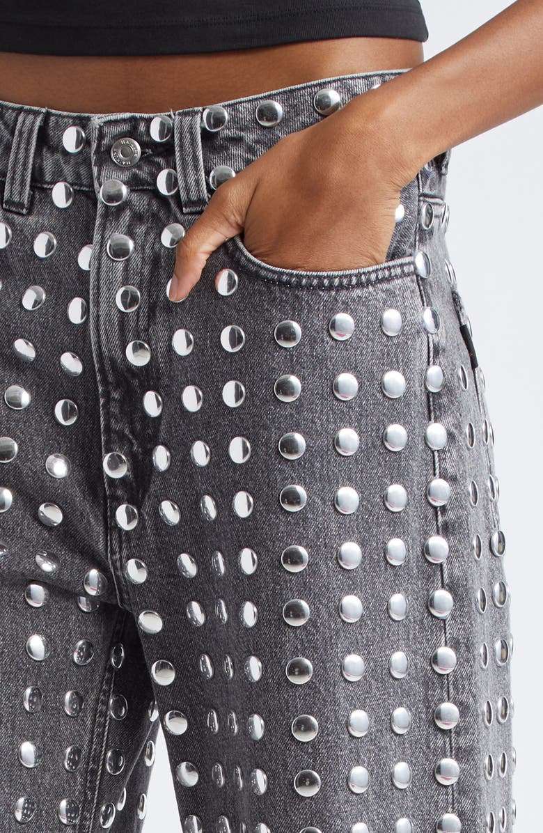 Haikure Winona Studded Relaxed Straight Leg Jeans, Alternate, color,